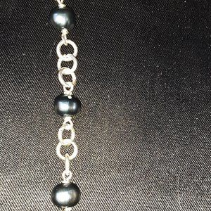 Sterling silver peacock pearl bracelet